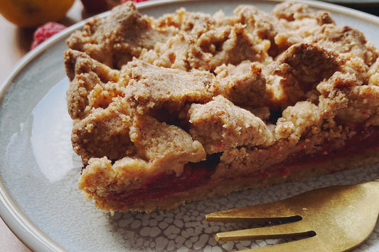 Frambozen-kruimeltaart