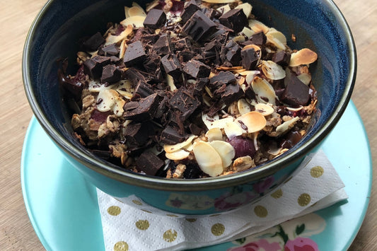 Warm haver-bosbes ontbijt