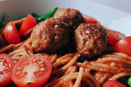 Spaghetti met rode pestosaus