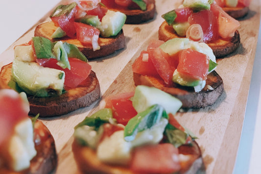 Sweet potatoe bruschetta